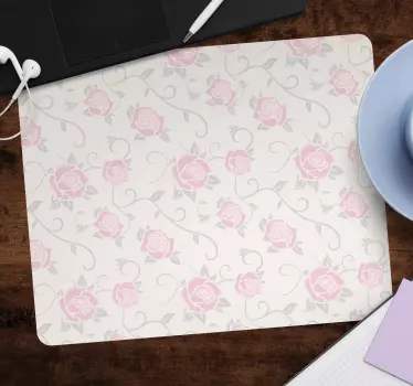 Podloga za miš obrasci ružičaste cvjetne ruže - TenStickers