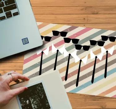 Podloga za miš obrasci s elegantnim naočalama - TenStickers
