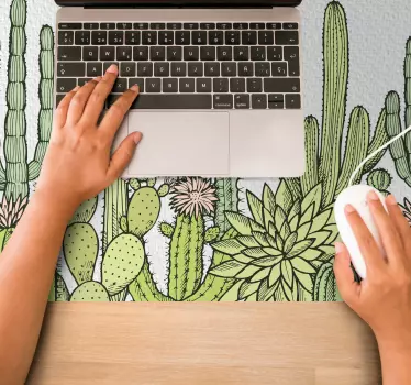 Podloga za miš obrasci s ilustracijom kaktusa - TenStickers