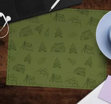 Podloga za miš obrasci s motivima kampiranja - TenStickers