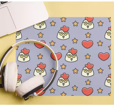 Podloga za miš obrasci s motivom veselog pijetla - TenStickers