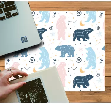 Podloga za miš obrasci s veselim medvjedićem - TenStickers