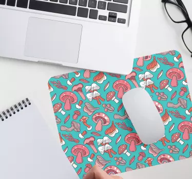 Podloga za miš obrasci s vibrantnim uzorkom gljiva - TenStickers