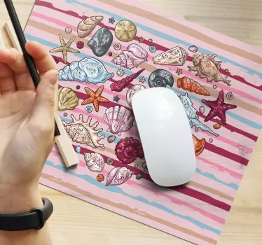 Podloga za miš izvornik šarena kolekcija školjki - TenStickers