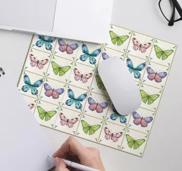 Podloga za miš obrasci šareni mozaik leptira - TenStickers