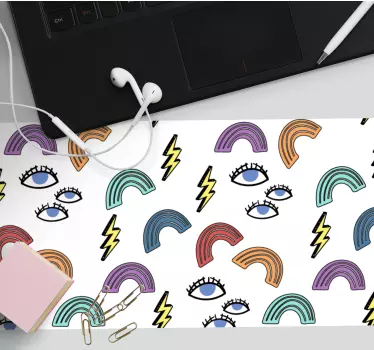 Podloga za miš obrasci Šareni očni dušici - TenStickers
