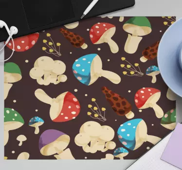 Podloga za miš obrasci šareni uzorak gljiva - TenStickers