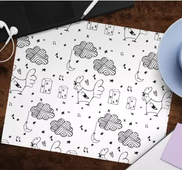 Podloga za miš obrasci šarmantne crne ilustracije - TenStickers