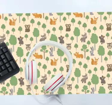 Podloga za miš obrasci slatke šumske životinje - TenStickers