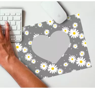 Podloga za miš obrasci uzorak srca tratinčice - TenStickers