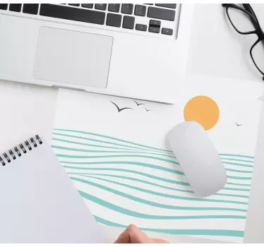 Podloga za miš obrasci valovi sunčane plaže - TenStickers