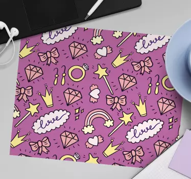Podloga za miš obrasci zabavni fantazijski simboli - TenStickers
