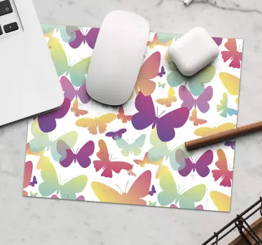 Podloga za miš obrasci živa ilustracija leptira - TenStickers