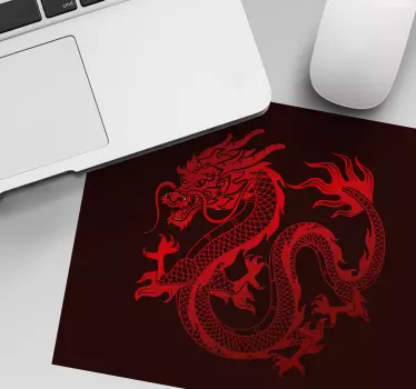 Podloga za miš s crvenim zmajem za igre - TenStickers