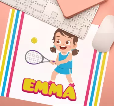 Podloga za miš s imenom animirani tenisač - TenStickers