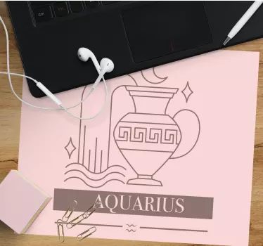 Podloga za miš s imenom aquarius simbolična slika - TenStickers