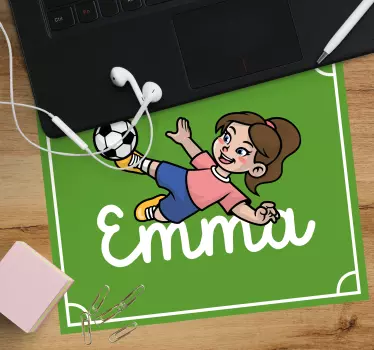 Podloga za miš s imenom djevojke koja udara loptu - TenStickers