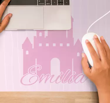 Podloga za miš s imenom dvorac s imenom - TenStickers