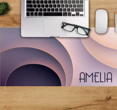Podloga za miš s imenom elegantni kružni valovi - TenStickers