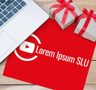 Podloga za miš s imenom elegantni logo preko površine - TenStickers