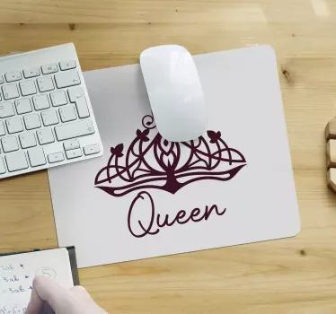Podloga za miš s imenom elegantni motiv krune - TenStickers