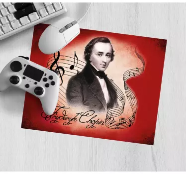 Podloga za miš s imenom portret poznatog skladatelja - TenStickers