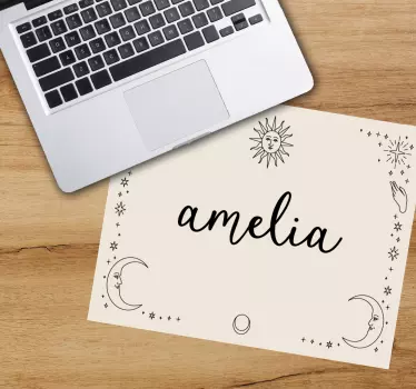 Podloga za miš s imenom s nebeskom personalizacijom - TenStickers