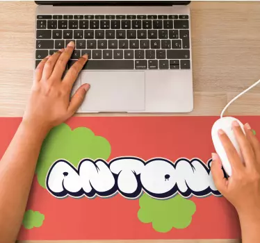 Podloga za miš s imenom s prilagodljivim šarenim tekstom - TenStickers