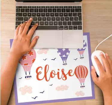 Podloga za miš s imenom Šareni baloni na vrući zrak - TenStickers
