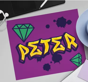 Podloga za miš s imenom u modernom stilu - TenStickers