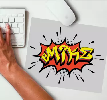 Podloga za miš s imenom u strip stilu - TenStickers