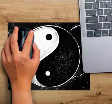 Podloga za miš s imenom yin yang simbol - TenStickers