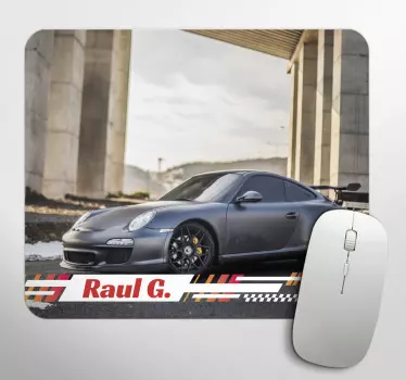 Podloga za miš s imenom automobili za trke - TenStickers
