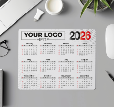 Podloga za miš s imenom kalendar 2026 s logotipom - TenStickers