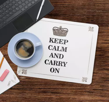 Podloga za miš s imenom mirno Držite Prilagođeno - TenStickers