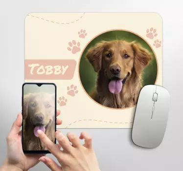 Podloga za miš s imenom slika psaSlika psa - TenStickers
