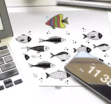 Protu riba miš mat - TenStickers