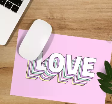 Retro ljubav višeslojni originalni podmetač za miš - TenStickers