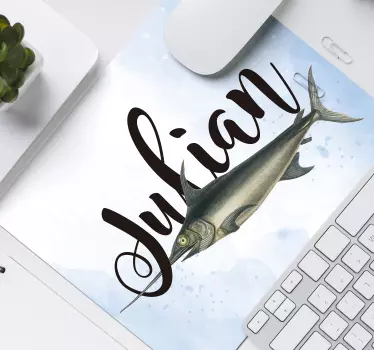 Riba mač s personaliziranim vinilnim jastučićem za miš - TenStickers