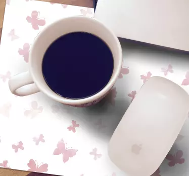 Ružičasti leptiri leptir miš podloga - TenStickers