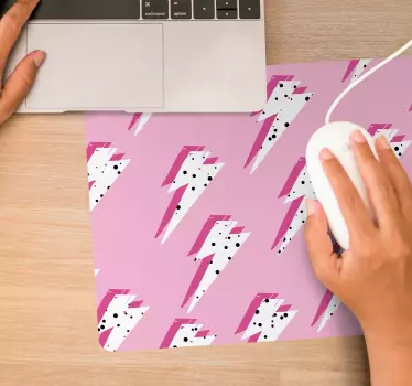 Ružičasti uzorci podloga za miša s munjom - TenStickers