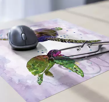 šareni akvarel kornjače miš - TenStickers
