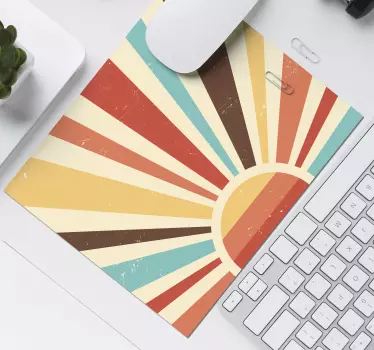 Sažetak vintage sunset 70's tepih za miša - TenStickers
