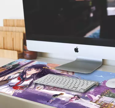 školska djevojka anime miš prostirka - TenStickers