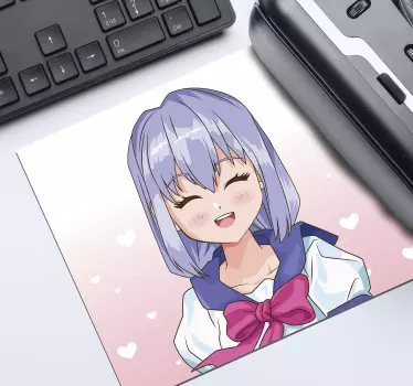 Slatka anime djevojka miš tepih - TenStickers