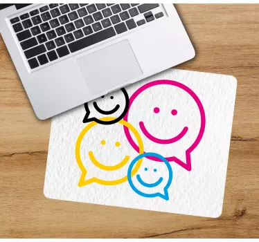 Smajlići šareni govorni mjehurići originalna podloga za miša - TenStickers