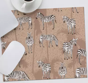 Smeđa podloga zebra miš podloga - TenStickers