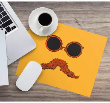 Smiješni brkovi s naočalama originalna podloga za miša - TenStickers