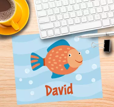 Smiješni narančasti riba s prilagođenim podmetačima za miš - TenStickers