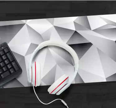 Srebrni kozmički geometrijski uzorak gaming vinil podloga za miš - TenStickers